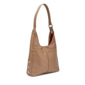 Hammitt Tim Medium Hobo Leather Bag In Dune/Silver